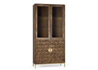 Vitrine en bois massif manguier et métal par Giner & Colomer