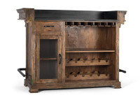 Comptoir de bar en bois en manguier et métal par Giner & Colomer