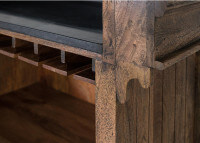 Comptoir de bar en bois en manguier et métal par Giner & Colomer