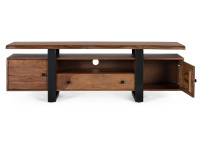 Meuble TV en bois de palissandre et pieds métal par Giner & Colomer