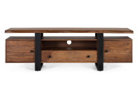 Meuble TV en bois de palissandre et pieds métal par Giner & Colomer
