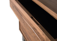 Commode en bois d'acacia et métal 3 tioirs par Giner & Colomer