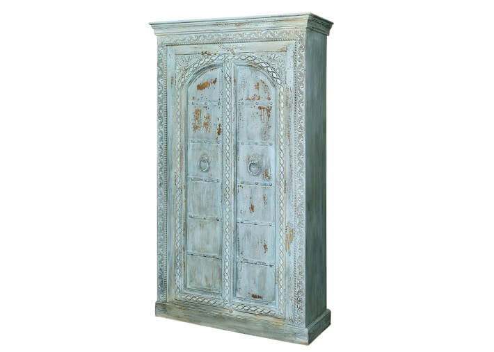 Armoire bleue en bois de manguier par Giner &...