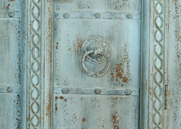 Armoire bleue en bois de manguier par Giner &...