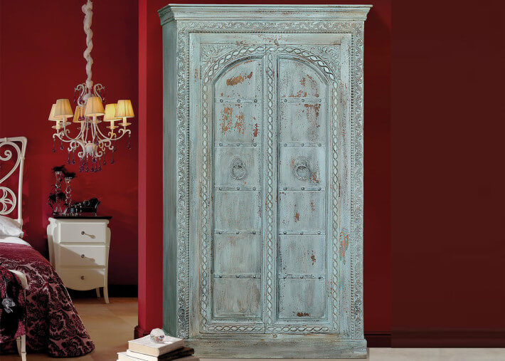 Armoire bleue en bois de manguier par Giner &...
