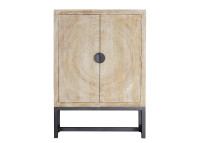 Armoire originale en bois de manguier sculpté par Giner & Colomer