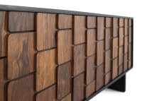 Meuble TV 3 portes en bois de manguier par Giner & Colomer