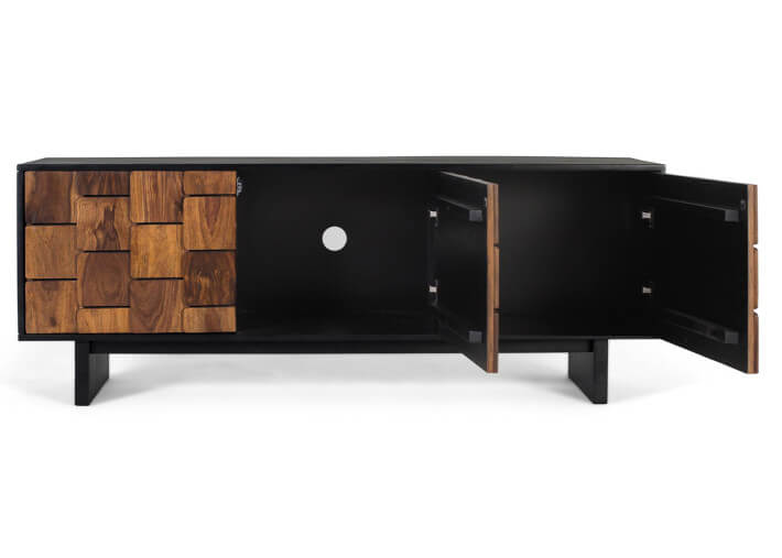 Meuble TV 3 portes en bois de manguier par...