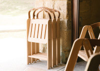 Chaise pliante Ika en chêne naturel Ondarreta