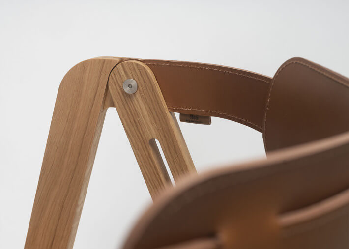 Chaise pliante Ika en chêne naturel – Design...