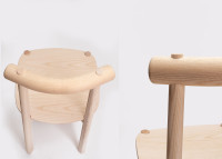 Détail du dossier de la chaise Mibu Ondarreta