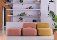 Fauteuil Gumi Central avec revêtement textile personnalisable
