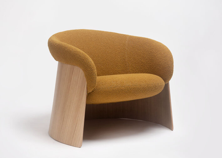 Fauteuil lounge Ginger – détail du revêtement textile