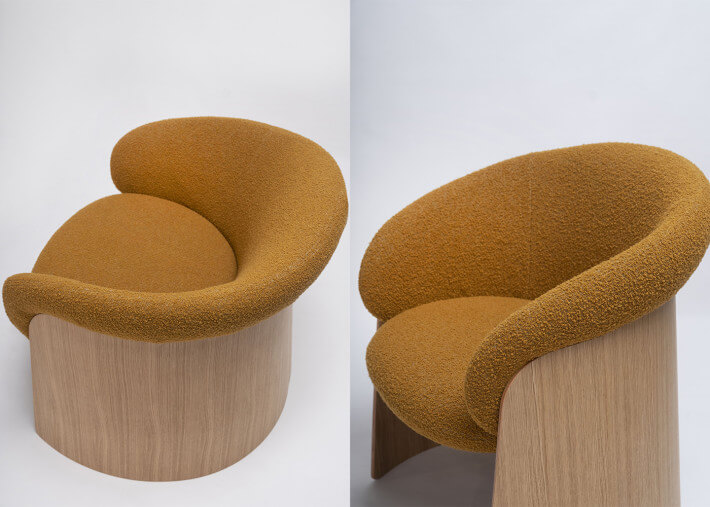 fauteuil design Ginger Ondarreta – vue de trois quarts