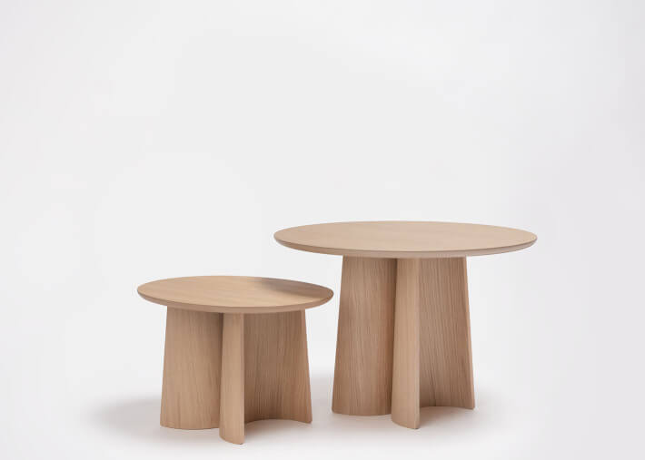 Table basse Ginger ronde diamètre 60 cm et 80 cm detoure