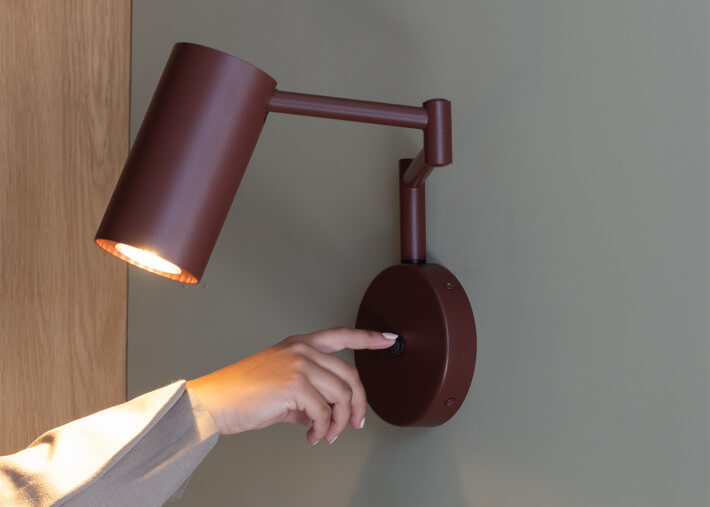 Applique murale extensible beige ou bordeaux -...