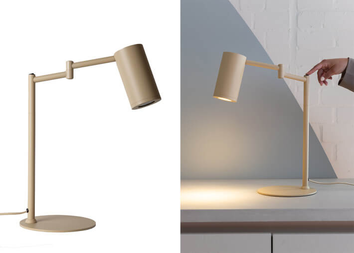 Lampe de bureau articulée beige ou bordeaux -...
