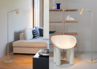Lampadaire articulé design beige ou bordeaux Bilbao - It's About Romi