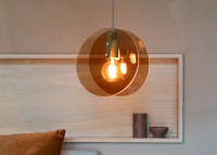 Suspension originale en verre ambre ou marron Toledo - It's About Romi