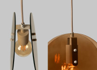 Suspension originale en verre ambre ou marron Toledo - It's About Romi