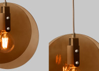 Suspension originale en verre ambre ou marron Toledo - It's About Romi