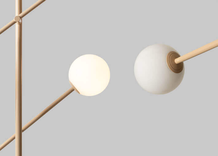 Lampadaire design beige vert ou bordeaux...