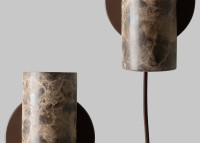 Applique moderne en marbre blanc sable marron Tivoli - It's About Romi