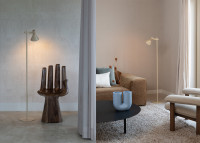 Lampadaire orientable métal beige ou gris Stavanger - It's About Romi
