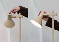 Lampadaire orientable métal beige ou gris Stavanger - It's About Romi