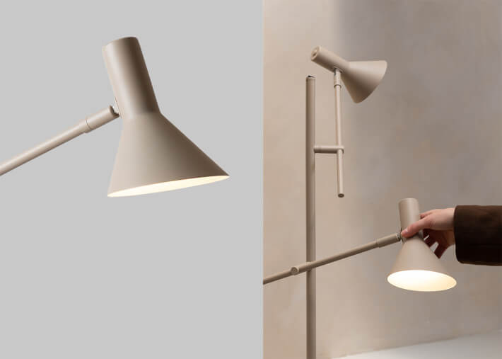 Lampadaire design orientable bordeaux ou sable...