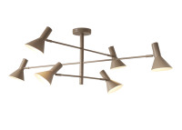 Suspension 6 abat-jour orientables sable ou noir Izmir - It's About Romi