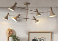 Suspension 6 abat-jour orientables sable ou noir Izmir - It's About Romi