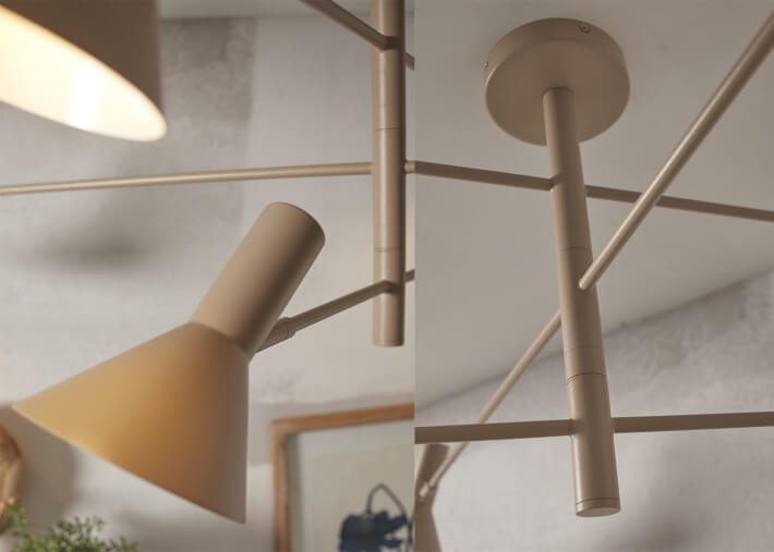 Suspension 6 abat-jour orientables sable ou...