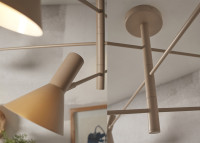Suspension 6 abat-jour orientables sable ou noir Izmir - It's About Romi