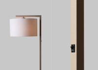 Lampadaire design taupe et abat-jour 4 coloris Boston It's About Romi