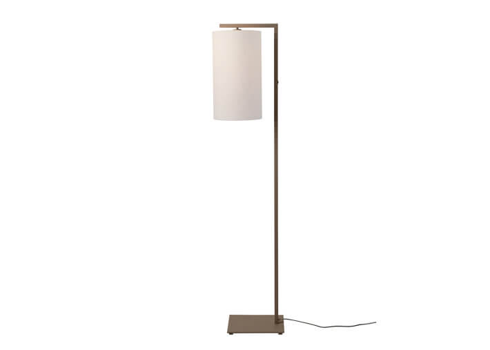 Lampadaire taupe et abat-jour cylindre 4...