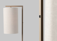 Lampadaire taupe et abat-jour cylindre 4 coloris Boston Its About Romi