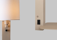 Applique avec tablette taupe + abat-jour 4 coloris Flow Its About Romi