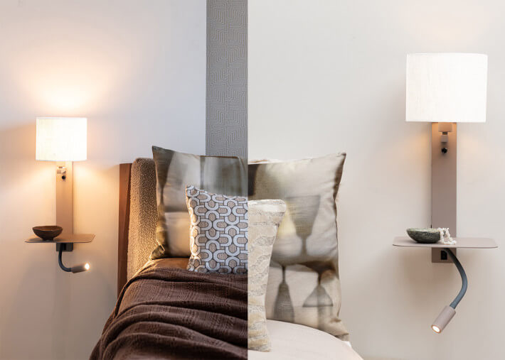 Applique avec tablette et liseuse taupe +...
