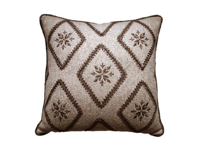 Coussin 100% laine 5 coloris motifs graphiques...