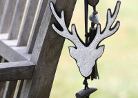 Cerf décoratif à pendre en cuir + feutre de laine 2 coloris Catia Lucaa