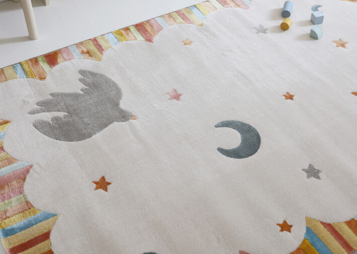 Tapis enfant original motif oiseaux - Dancing...