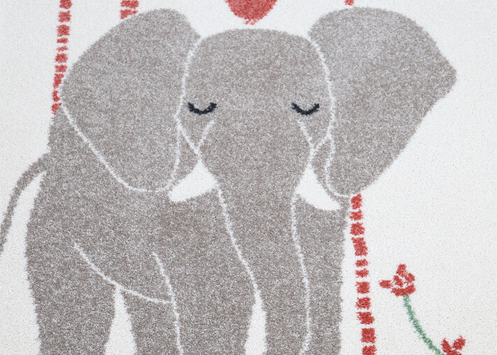 Tapis enfant original motif éléphant - Mamalena...