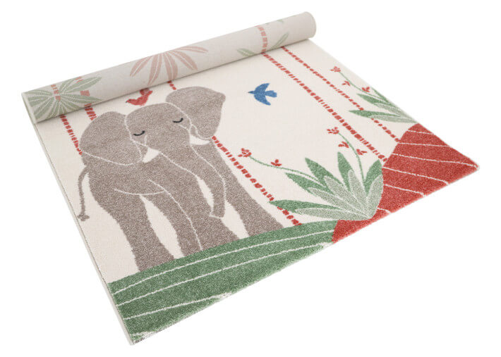 Tapis enfant original motif éléphant - Mamalena...