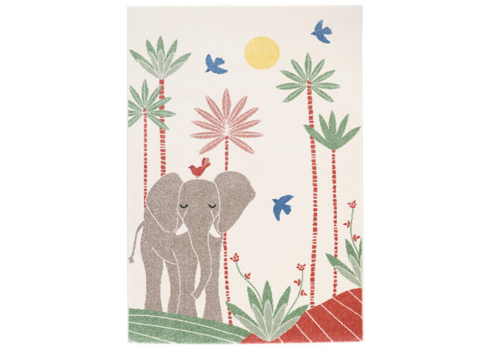 Tapis enfant original motif éléphant - Mamalena...