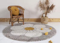 Tapis rond motif fleur 2 coloris - Bohemian Daisy par Nattiot