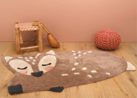 Tapis enfant coton lavable petit faon Little Deer par Nattiot