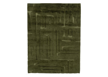 Tapis en laine au design chic kaki écru ou beige - Denali...