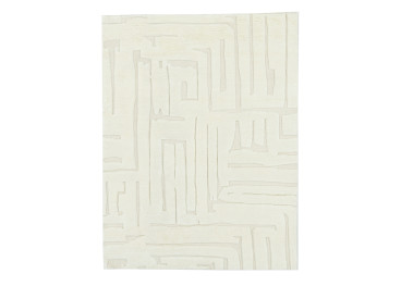 Tapis en laine au design chic kaki écru ou beige - Denali... 2