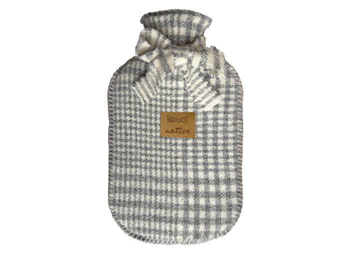 Bouillotte Arthur en laine mérinos grise Eagle Products